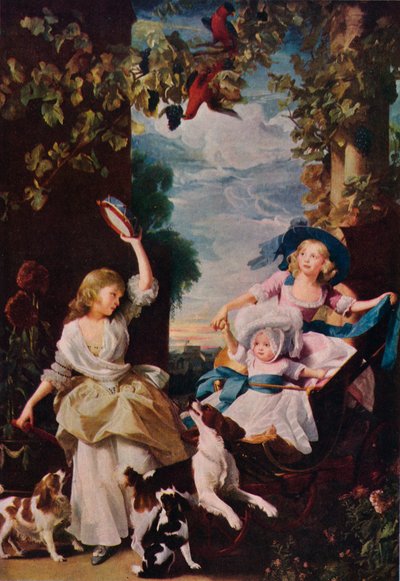 Las tres hijas más jóvenes de Jorge III, 1785, 1937 de Unbekannt