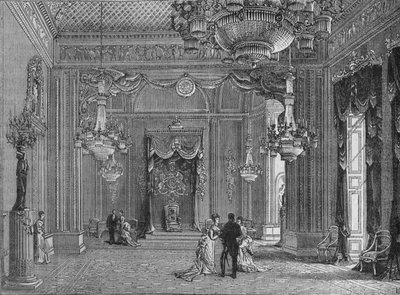 La sala del trono, Palacio de Buckingham, Westminster, Londres, c1875 1878 de Unbekannt