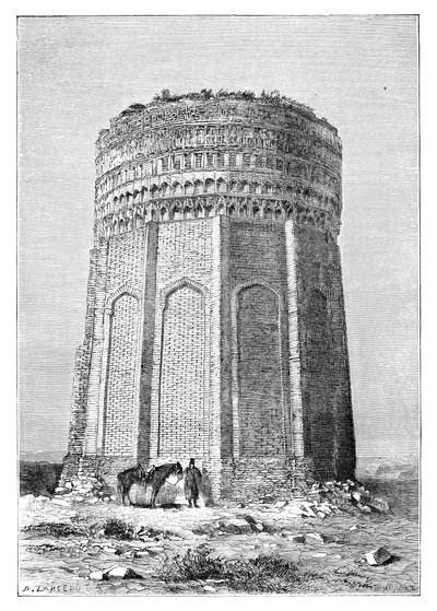 La Torre de Meimandan, Persia Irán, 1895 de Unbekannt