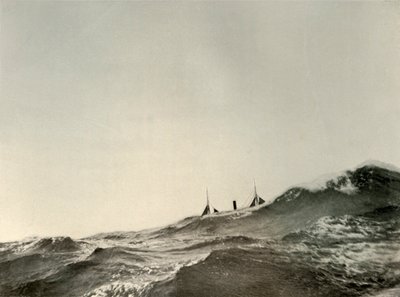 El remolcador Koonya...en un mar agitado, 1908, 1909 de Unbekannt