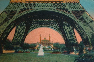 El Trocadéro visto bajo la Torre Eiffel, París, c1920 de Unbekannt