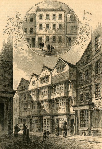 La Trompeta, luego el Duque de York, Shire Lane, 1778. Casa de Elias Ashmole, 1897 de Unbekannt
