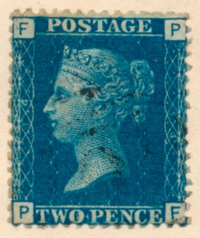 El sello postal Two Penny Blue o Two Pence Blue, 1840s de Unbekannt