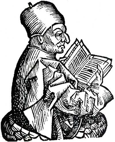El Venerable Beda c. 673-735, teólogo, erudito e historiador anglosajón, 1493 de Unbekannt