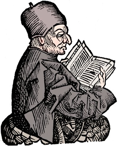 El Venerable Beda c673-735, teólogo, erudito e historiador anglosajón, 1493 de Unbekannt