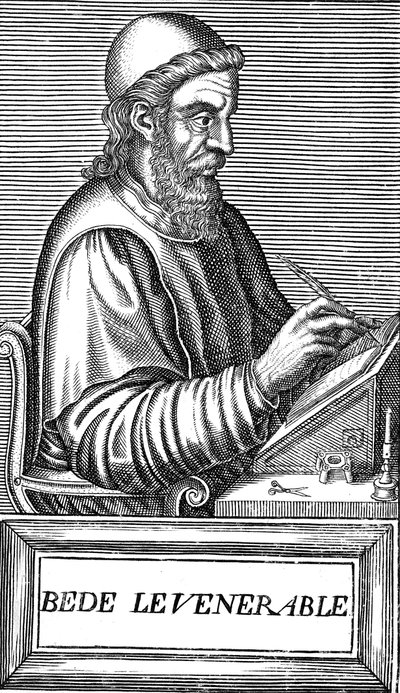 El Venerable Beda c673-735, teólogo, erudito e historiador anglosajón, c1584 de Unbekannt