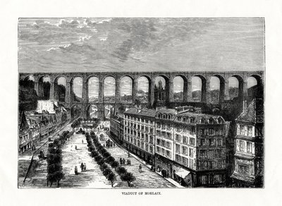 El Viaducto en Morlaix, Francia, 1879 de Unbekannt