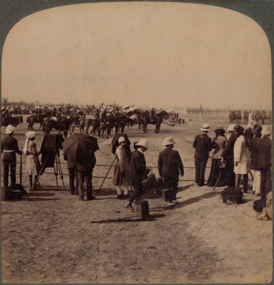 El virrey Lord Curzon y Lord Kitchener en la Gran Revisión del Durbar, Delhi, India, 1903 de Unbekannt