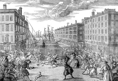 La vista y los humores de Billingsgate, 1736 de Unbekannt
