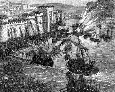El ataque vikingo a París, 885 1882-1884 de Unbekannt