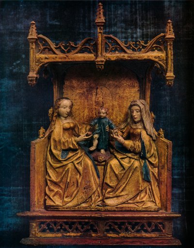 La Virgen y Santa Ana enseñando al Salvador infante a caminar, c1470 de Unbekannt