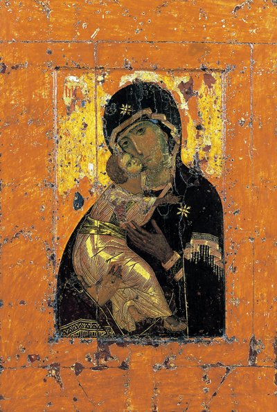 La Virgen de Vladímir, icono bizantino, principios del siglo XII de Unbekannt