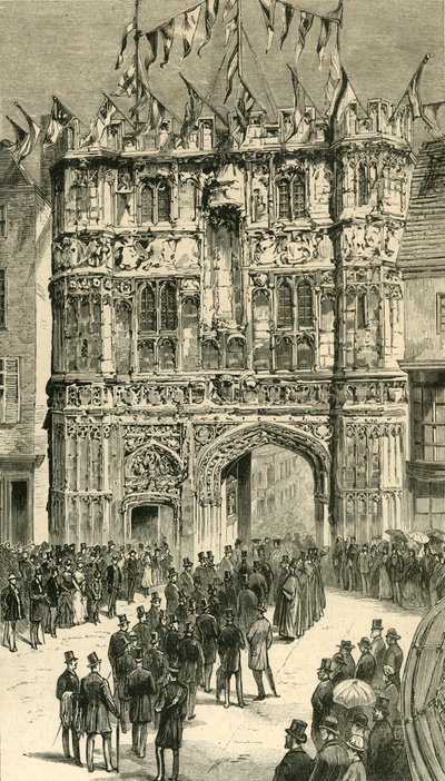 Los visitantes siendo presentados al decano: Visitantes coloniales e indios en Canterbury, 1886 de Unbekannt