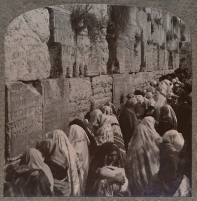 El Lugar de Lamentación de los Judíos, Jerusalén, c1900 de Unbekannt