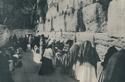 El Muro de las Lamentaciones: El Día de la Lamentación por la Ciudad Perdida de sus Antepasados, c. 1935 de Unbekannt