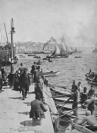 El frente marítimo de Stamboul, con Pera en la distancia, 1913 de Unbekannt