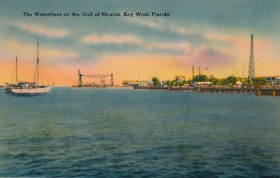 El paseo marítimo en el Golfo de México, Key West, Florida, c1940s de Unbekannt