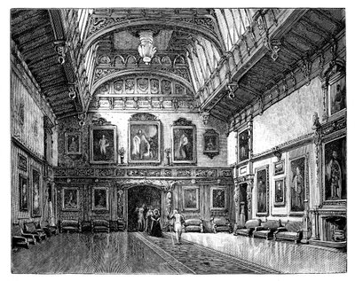 La Sala de Waterloo, Castillo de Windsor, c1888 de Unbekannt