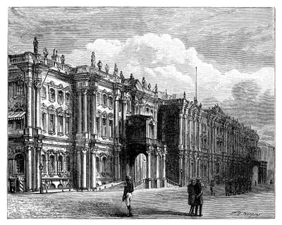 El Palacio de Invierno, San Petersburgo, Rusia, c. 1888 de Unbekannt