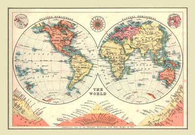 El mundo en hemisferios, 1902 de Unbekannt