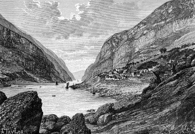 El Yang-Tze-Kiang-Mitan Gorge, c. 1890 de Unbekannt