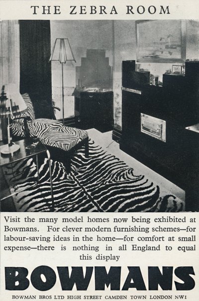 La sala de cebra - Bowmans, 1933 de Unbekannt