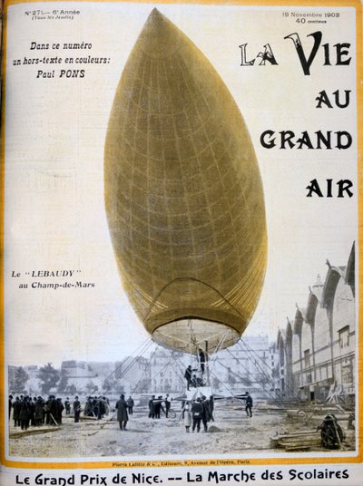 El dirigible de Pierre y Paul Lebaudy, Francia, 1903 de Unbekannt