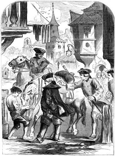 El arresto de Charles Belleisle en Elbingerode, Alemania, 1744 siglo XIX de Unbekannt