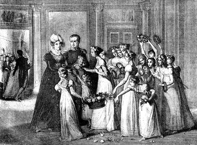 La llegada de Marie-Louise a Compiègne, Francia, 27 de marzo de 1810, 1882-1884 de Unbekannt