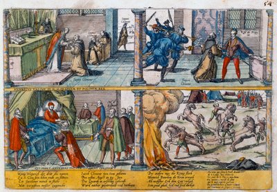 El asesinato de Enrique III de Francia, 1589 de Unbekannt