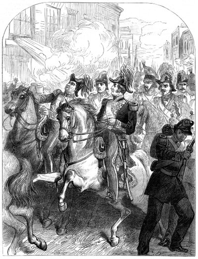 El intento de asesinato del rey Luis Felipe de Francia, París, 1835 de Unbekannt