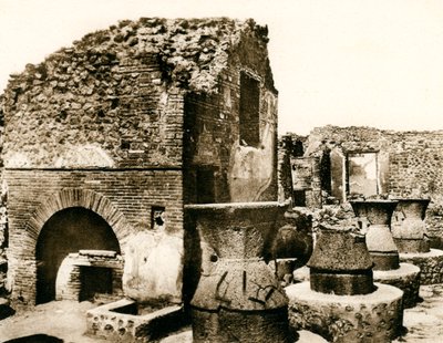 La panadería y el molino, Pompeya, Italia de Unbekannt
