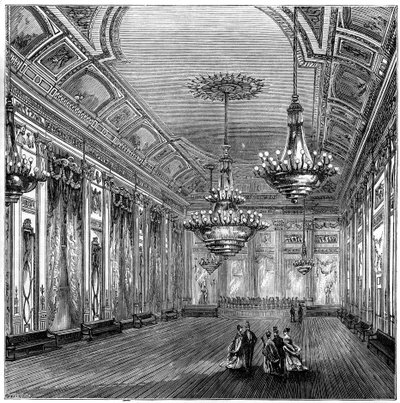 El salón de baile en las habitaciones de Willis, Londres, 1891 de Unbekannt