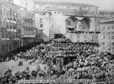 La bendición de las tropas españolas, 1890s de Unbekannt
