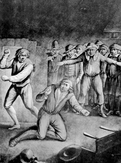 El combate de boxeo, 1730 de Unbekannt