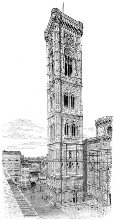 El campanario de la Basílica de Santa María del Fiore, Florencia, Italia, 1882 de Unbekannt