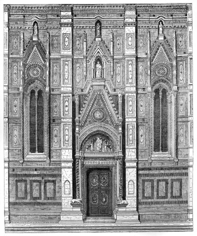 La puerta canónica de la Basílica de Santa María del Fiore, Florencia, Italia de Unbekannt