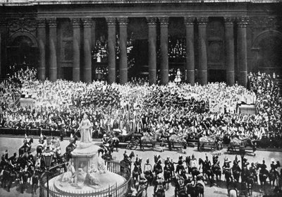 La ceremonia de acción de gracias en la Catedral de San Pablo, Londres, 22 de junio de 1897 de Unbekannt
