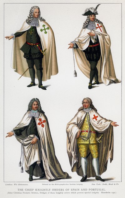 Las principales órdenes caballerescas de España y Portugal, c1930s de Unbekannt