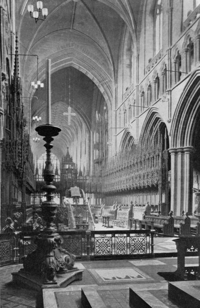 El coro, Catedral de Chester, Cheshire, 1924-1926 de Unbekannt