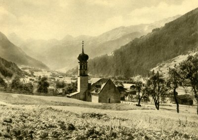 La iglesia de San Nicolás en Gortipohl, Austria, c. 1935 de Unbekannt