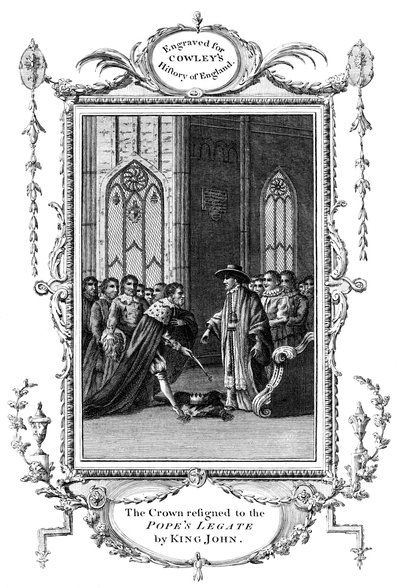 La corona entregada al legado del Papa por el Rey Juan 1167-1216, 1213 de Unbekannt