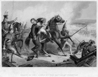 La muerte del coronel Rawle en la Batalla de Trenton, 1776 de Unbekannt