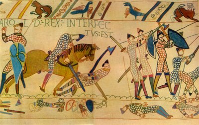 La muerte de Harold en la Batalla de Hastings, 1066, 1944 de Unbekannt