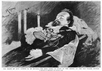 La muerte del rey Luis II de Baviera 1845-1886, 1886 de Unbekannt