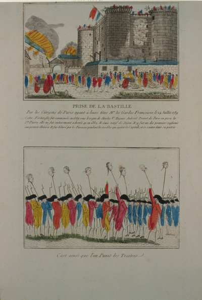La demolición de la Bastilla, 14 de julio de 1789, 1789 de Unbekannt