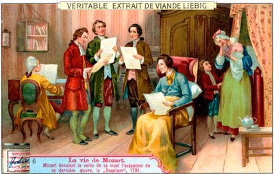 El moribundo Mozart escuchando la interpretación de su Réquiem de Unbekannt