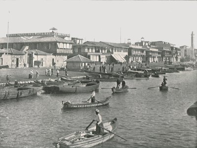 La entrada al Canal de Suez en Port Said, Egipto, 1895 de Unbekannt