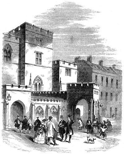 La entrada a la antigua Cámara de los Lores, siglos XVIII-XIX de Unbekannt