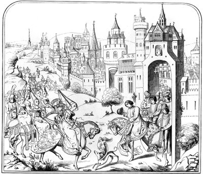 La entrada de la Reina Isabel en París, siglo XV 1849 de Unbekannt